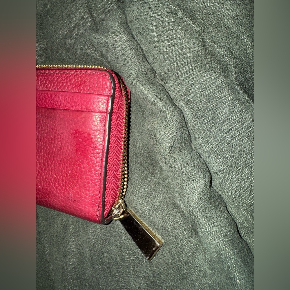 MICHAEL KORS Small Pebbled Leather Wallet burgundy - Picture 2 of 9